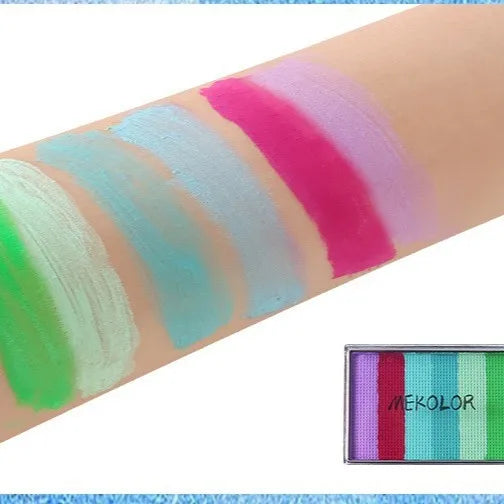 UV Glow Rainbow Face and Body Paint Palette