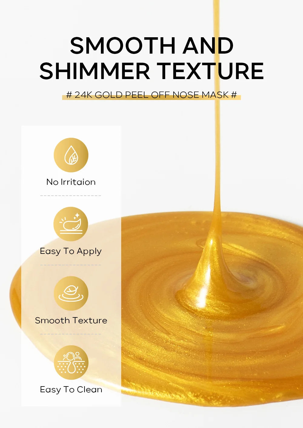 24K Gold Deep Cleansing Pore Peel-Off Nose Mask