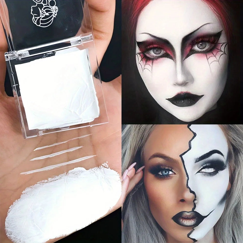 White Full-Coverage Body Paint and Concealer for Cosplay