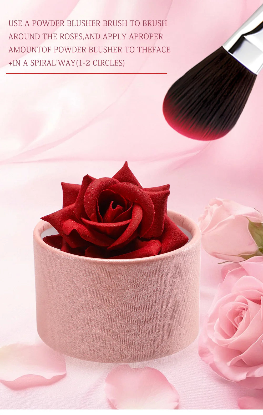 3D Rose Petal Blush for a Natural Radiant Complexion