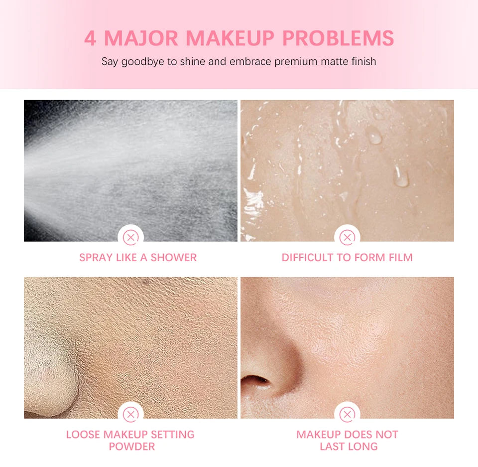 Long-Lasting Matte Makeup Setting Spray - 12