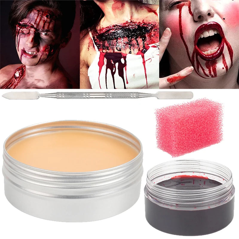 Professional SFX Scar Wax Kit for Halloween and Special Effects Makeup - 1