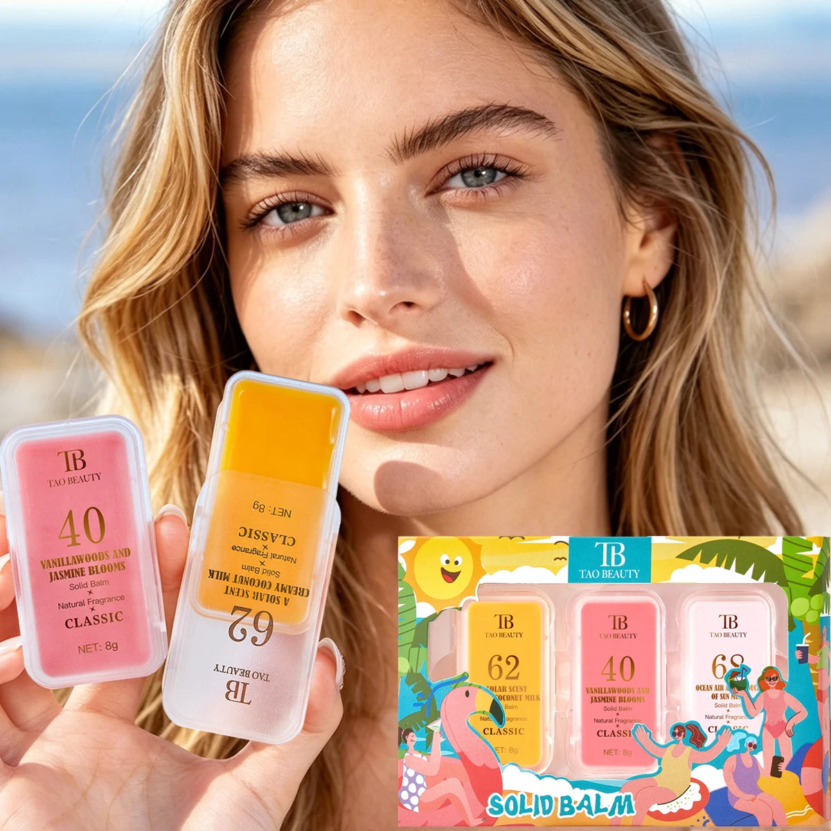 3-Pack Portable Solid Fragrance Balm for Travel and Dating
