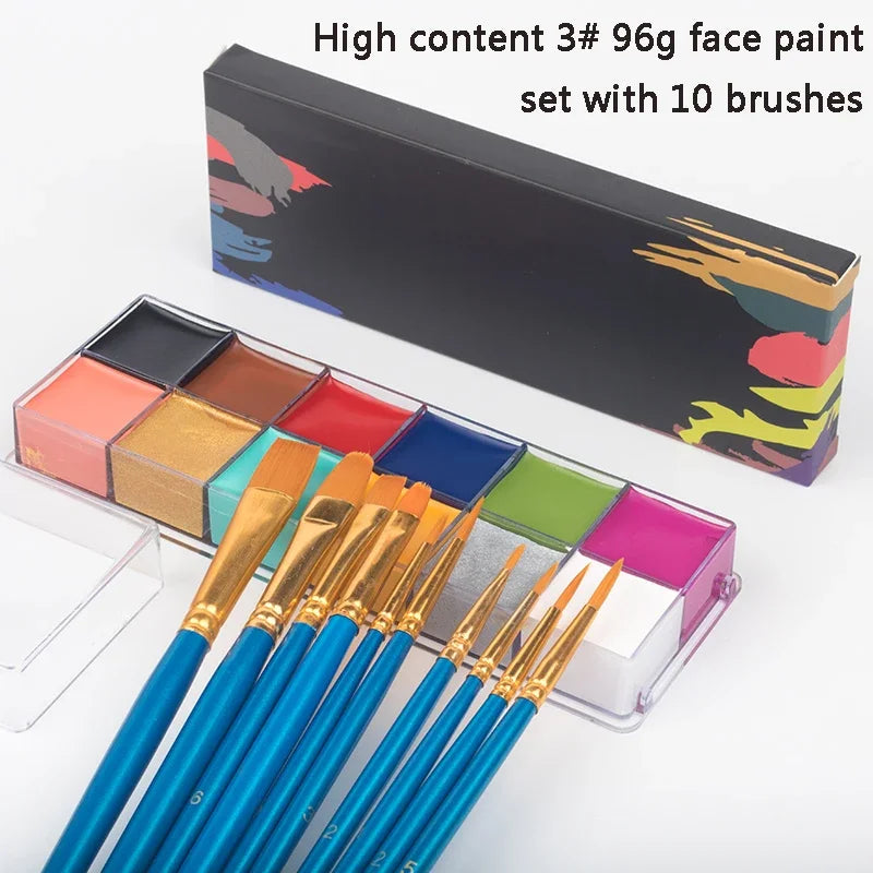 Professional Face and Body Painting Makeup Kit for Halloween