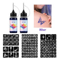 Temporary Tattoo Ink Kit with Stencils for DIY Body Art