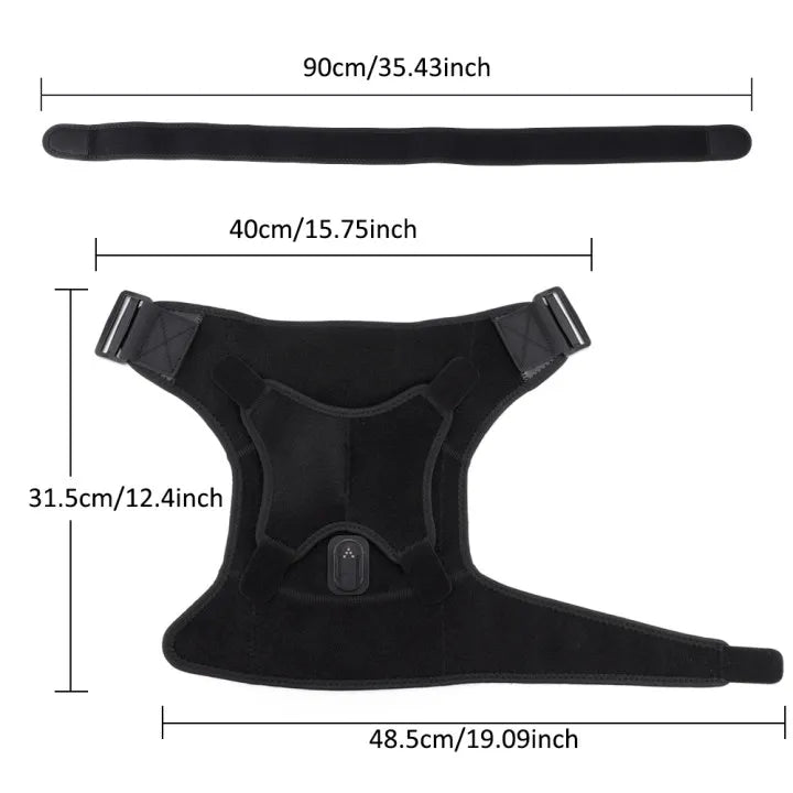 Cordless Heated Shoulder Massage Brace with App Control