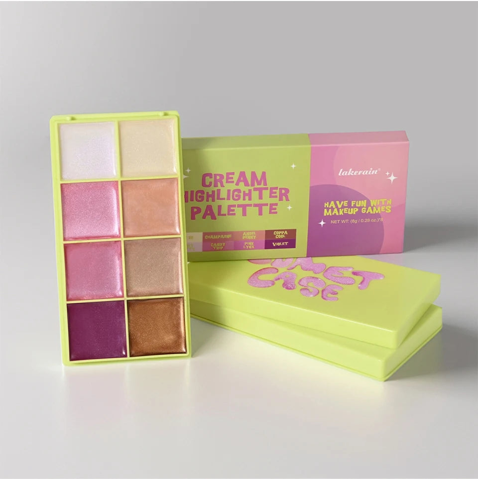 8-Color Cream Contour, Blush and Highlighter Palette