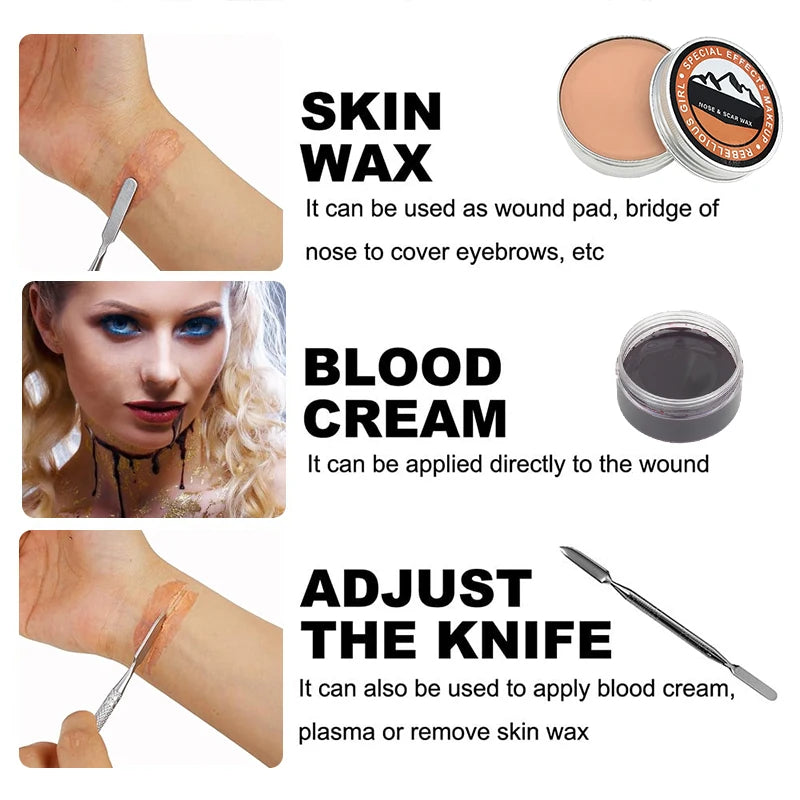 Special Effects Makeup Scar Wax for Halloween and Cosplay