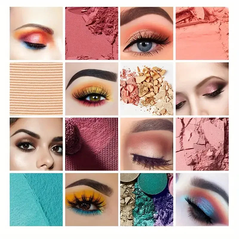40-Color Professional Eyeshadow Palette with Makeup Brush Set - 8