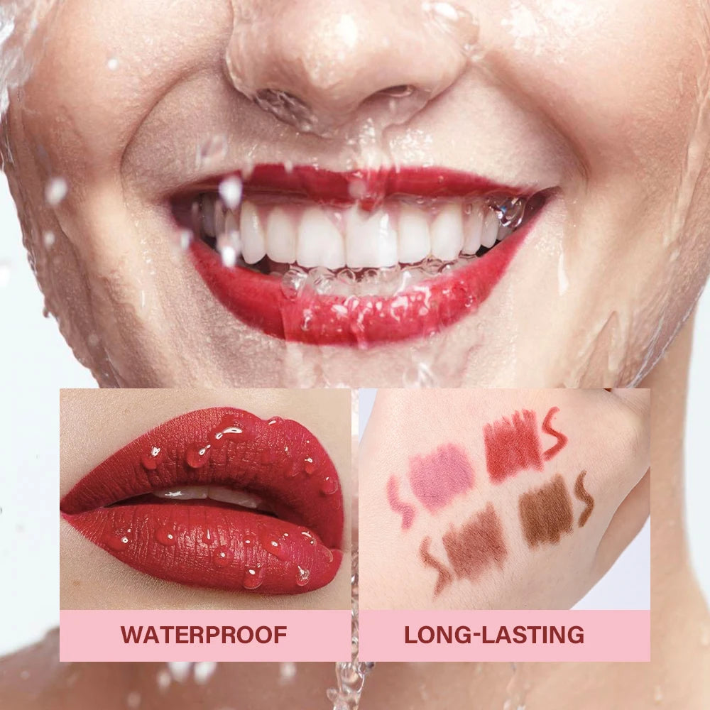 Waterproof Matte Lip Liner Pencil Set - 3