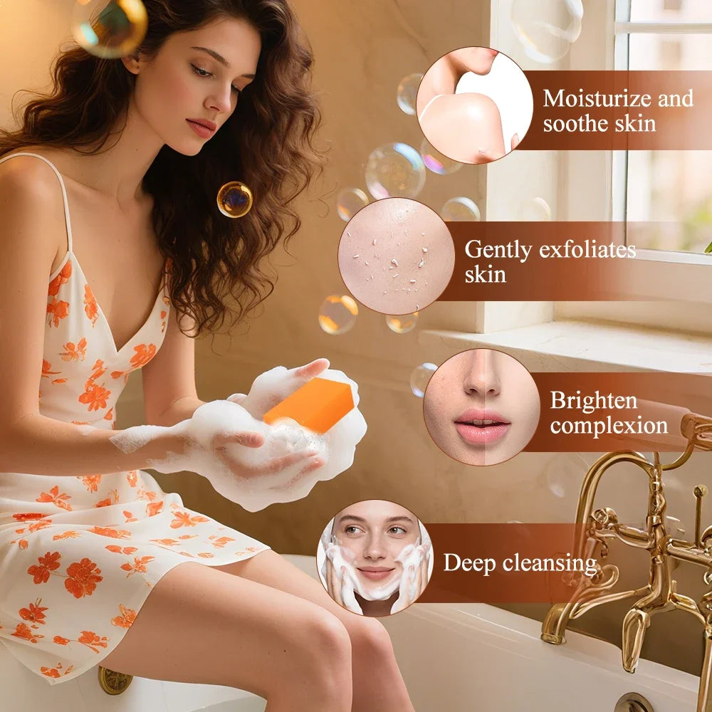 Natural Persimmon Exfoliating Cleansing Soap Bar - 5