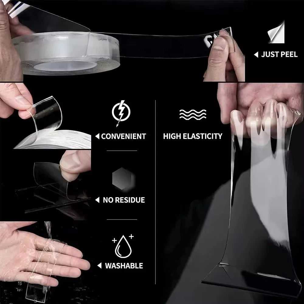 Heavy-Duty Transparent Double-Sided Mounting Tape