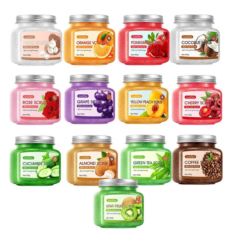 Exfoliating Fruit Bath Salt Body Scrub for Smooth Radiant Skin