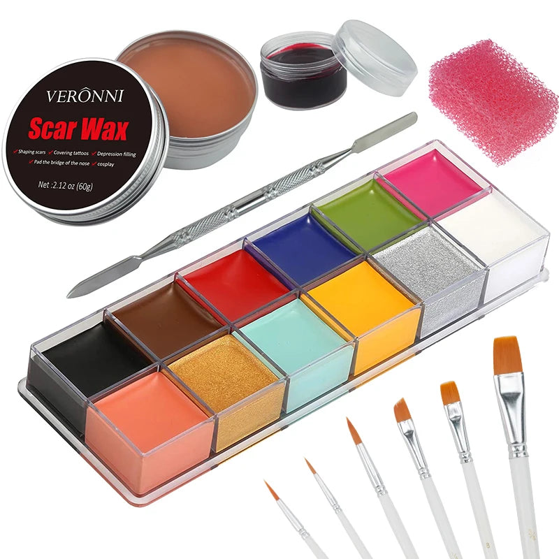 Professional Special Effects Makeup Kit for Halloween and Cosplay