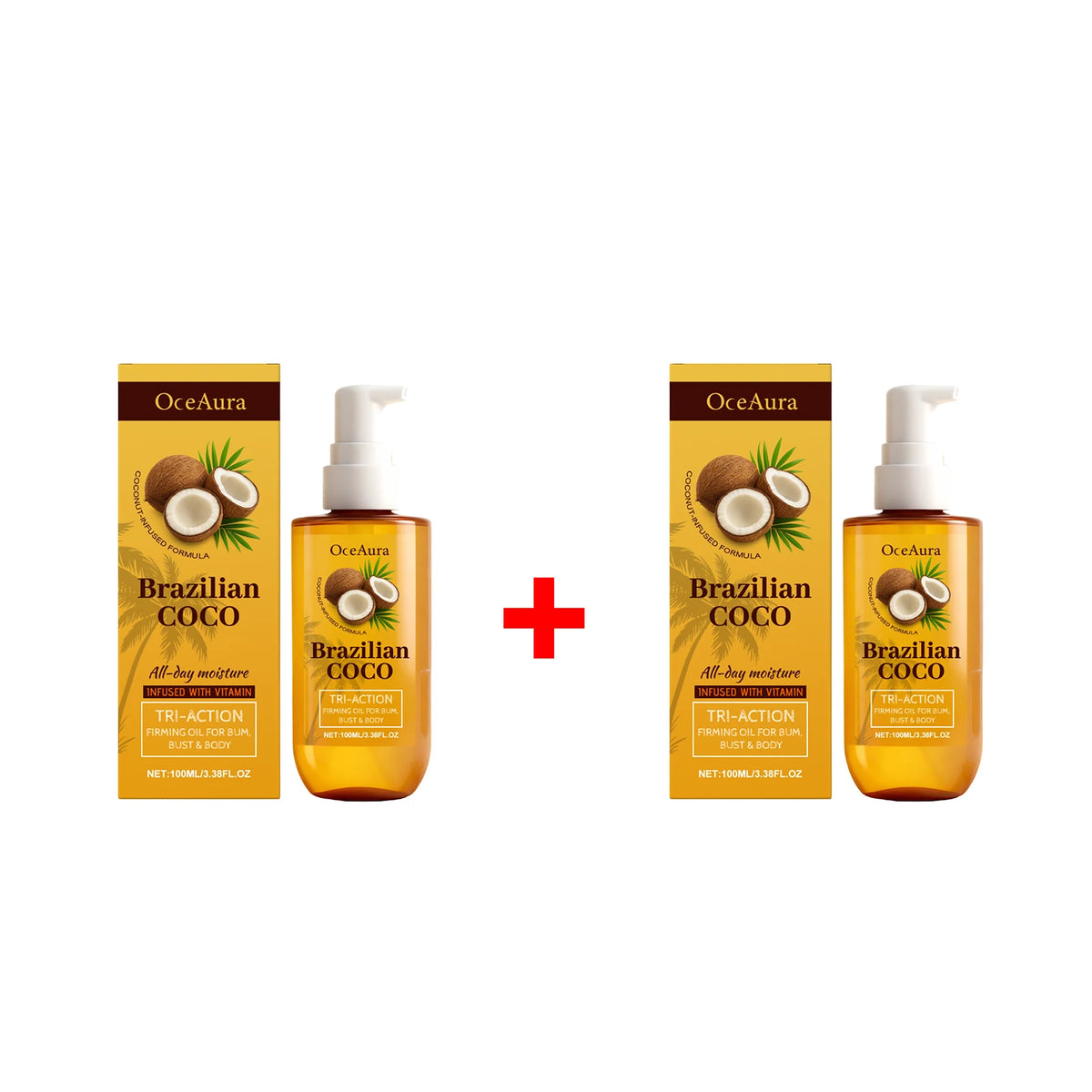 Coconut Body Firming Oil for Skin Hydration and Elasticity
