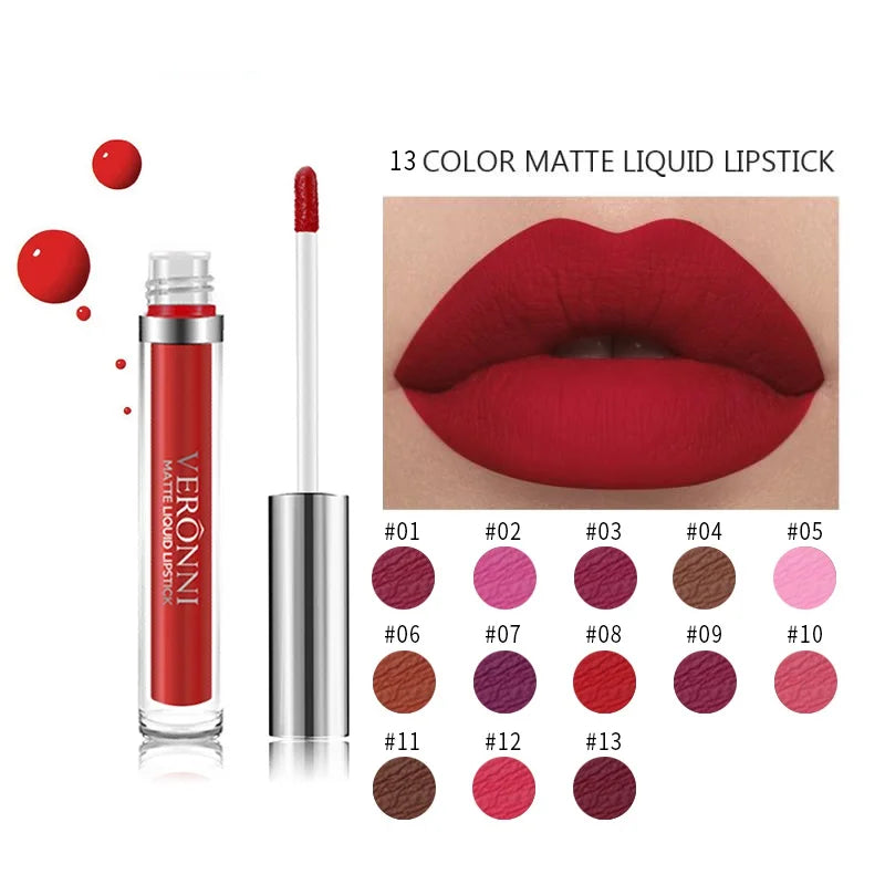 Long-Lasting Waterproof Matte Liquid Lipstick