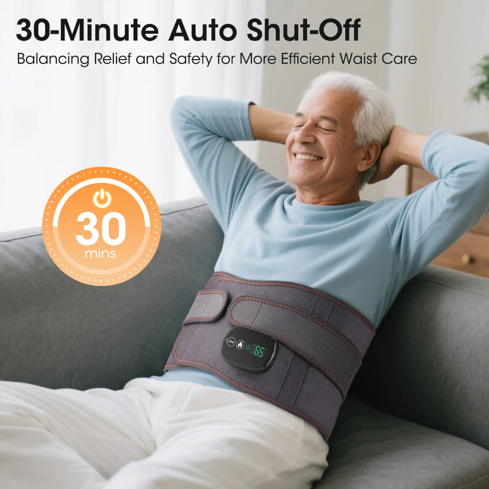 Heated Vibrating Waist Massage Belt for Back Pain Relief
