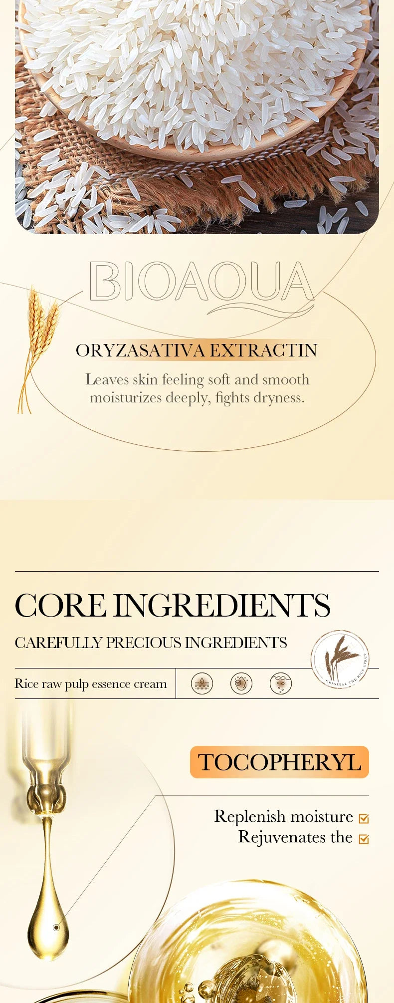 Hydrating Rice Extract Facial Cream for Radiant Skin
