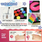 15-Color Professional Face and Body Paint Palette