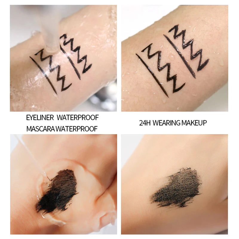 Waterproof 4D Mascara and Eyeliner Duo Set