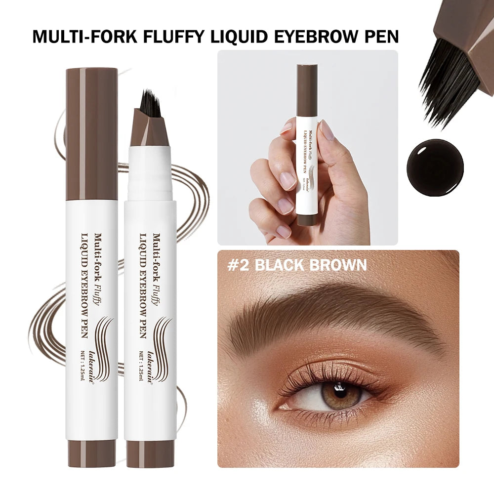 Waterproof Multi-Fork Liquid Eyebrow Pen