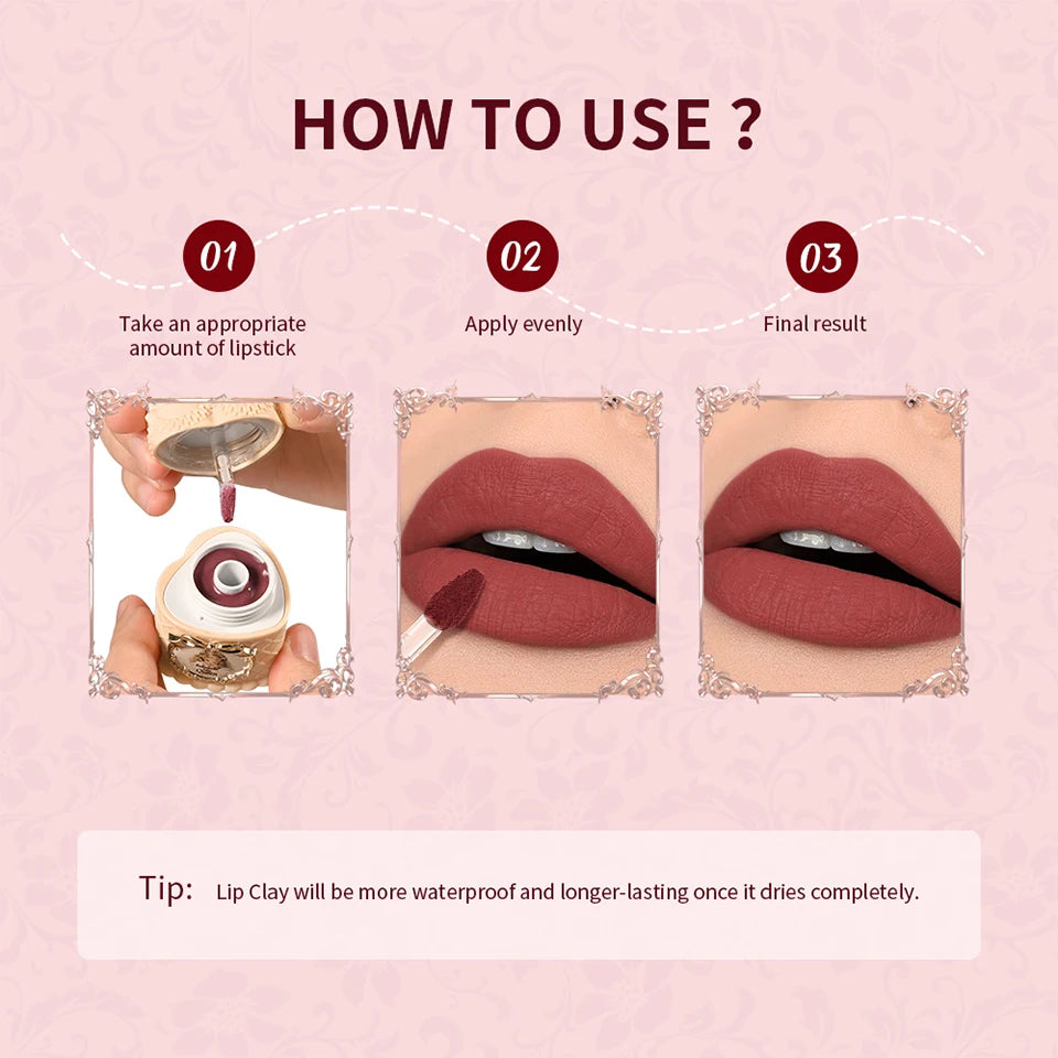 Velvet Matte Strawberry Lip Clay Cream - 14
