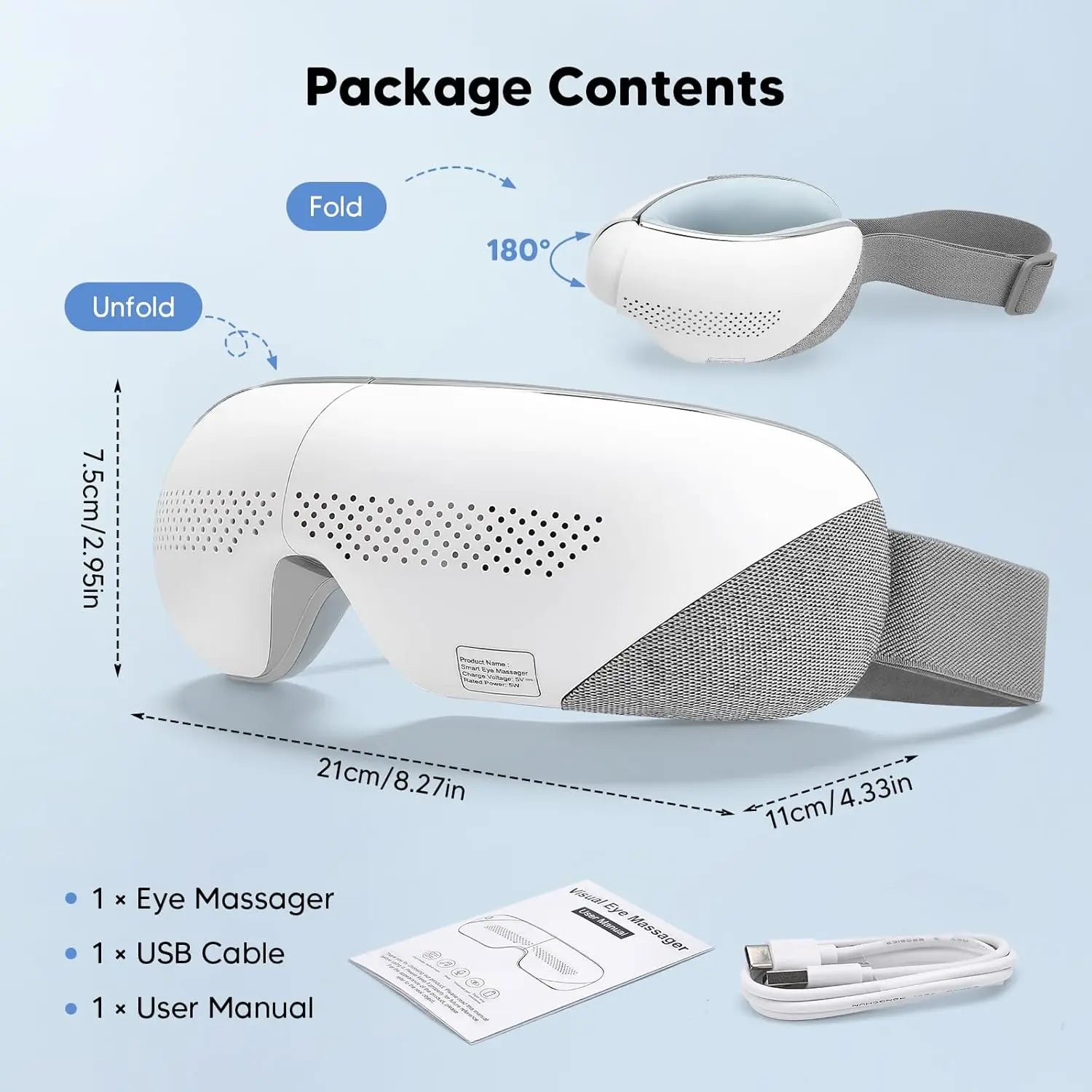 Rechargeable Airbag Eye Massager for Eye Strain and Relaxation - 6