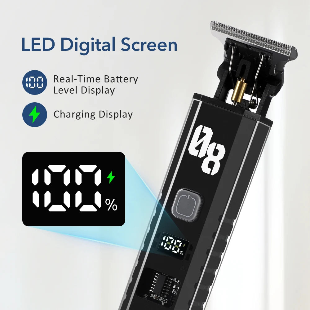 Professional Cordless Hair Trimmer and Detail Grooming Kit - 6
