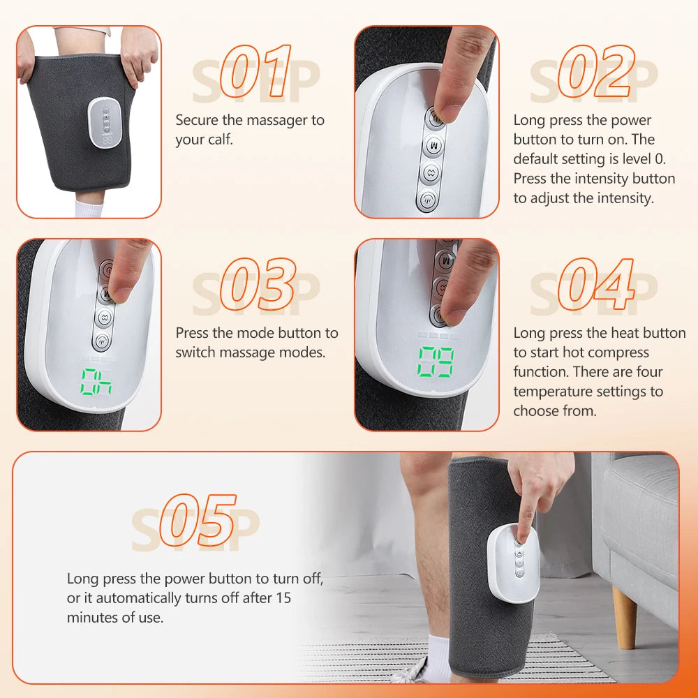 Cordless Heated Air Compression Leg Massager - 13