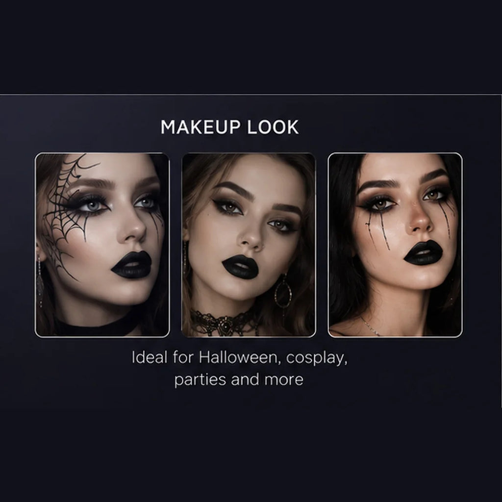 Matte Gothic Lipstick for Halloween Cosplay Makeup