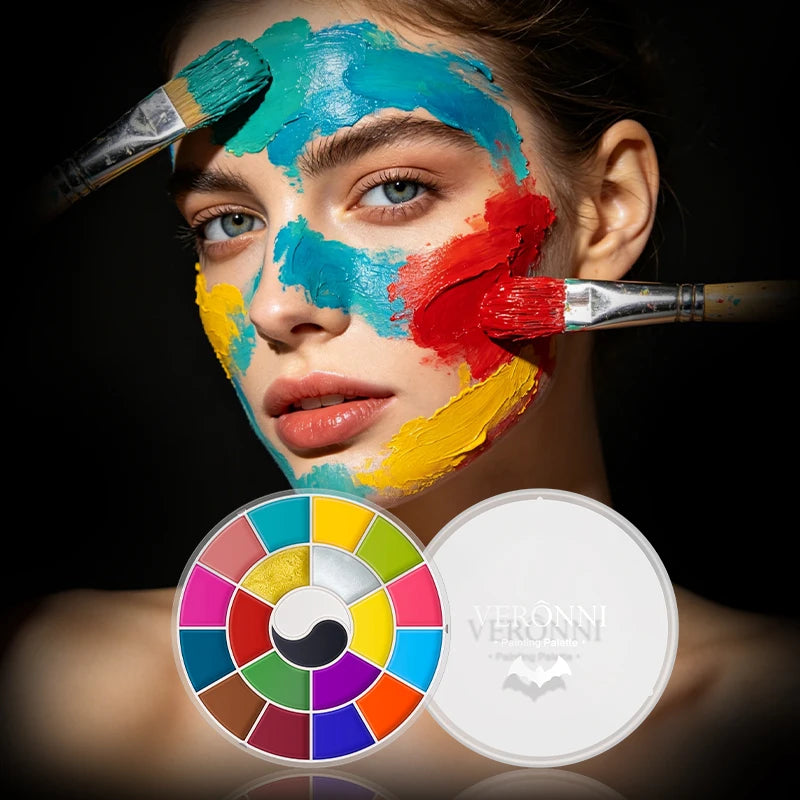 20-Color Professional Face and Body Paint Palette for Cosplay - 8