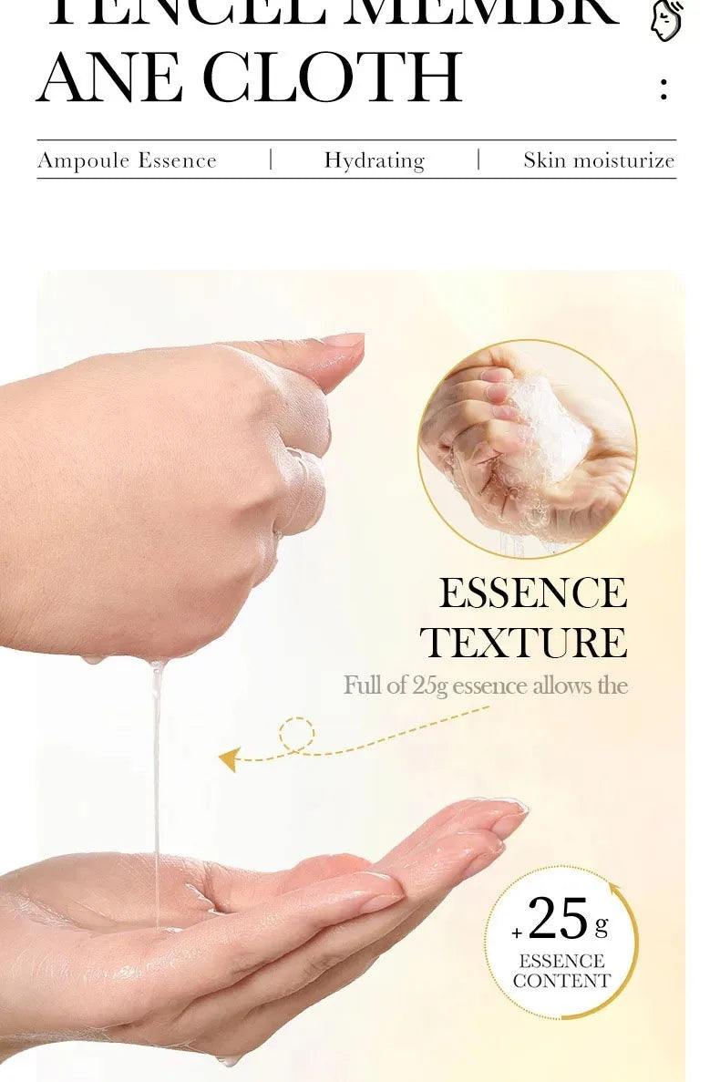 24K Gold Hydrating Ampoule Facial Sheet Mask Set