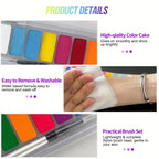 10-Color UV Glow Neon Face and Body Paint Palette
