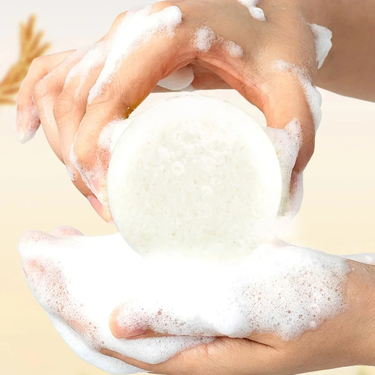 Rice Water Nourishing Solid Shampoo Bar for Deep Hair Cleansing