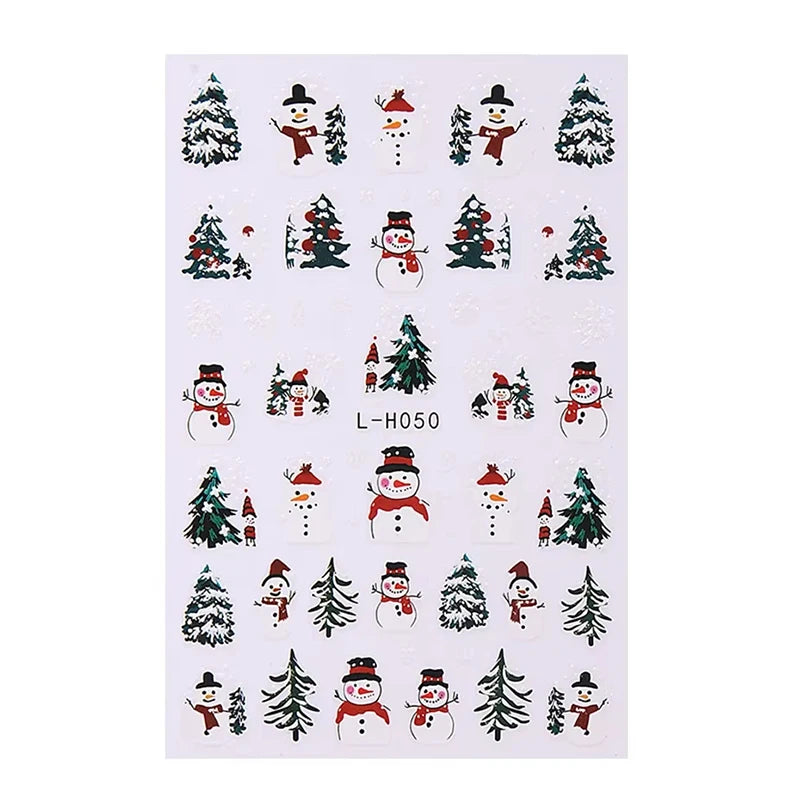 Festive Christmas Holiday Nail Art Decals