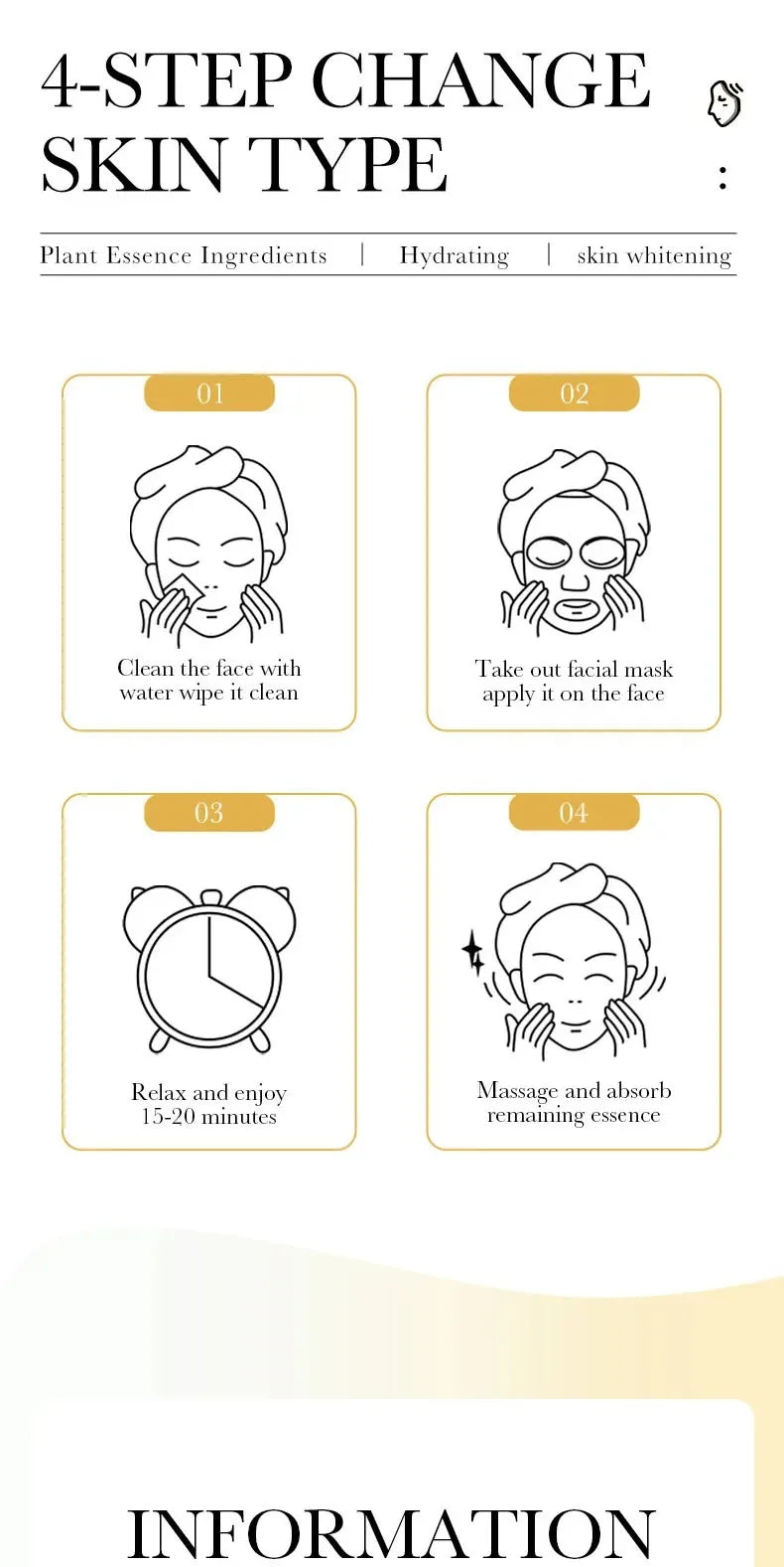 24K Gold and Vitamin C Hydrating Facial Sheet Mask Set - 14