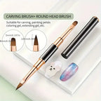 Dual-End Nail Art Liner Brush Set for Precise DIY Manicures