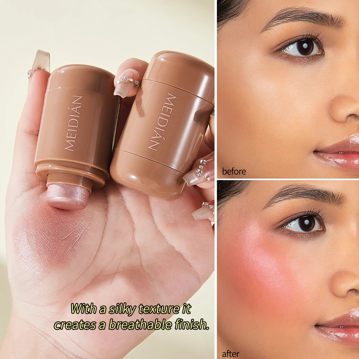 3-in-1 Hydrating Makeup Stick for Lips and Cheeks