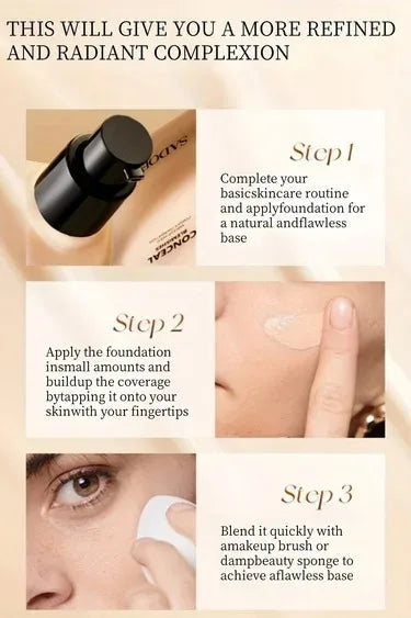 Long-Lasting Matte Finish Liquid Foundation Concealer
