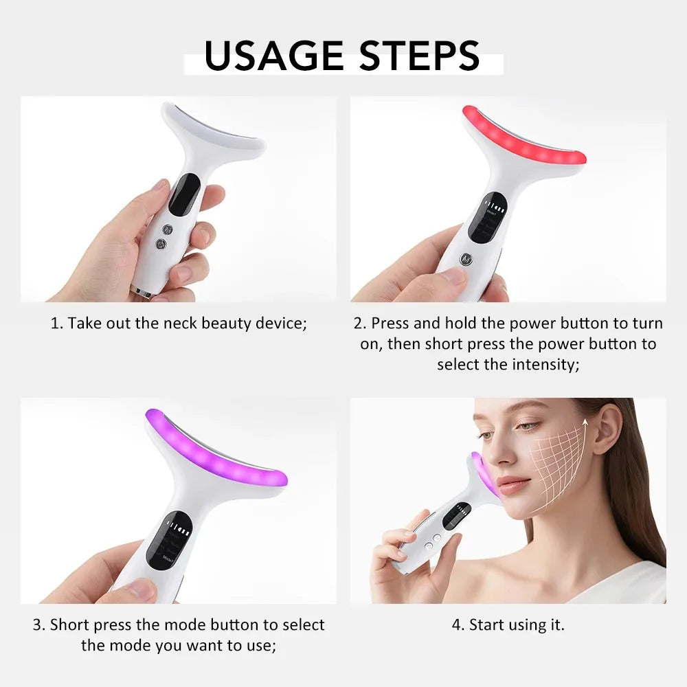 7-Color LED Skin Tightening & Neck Lifting Device