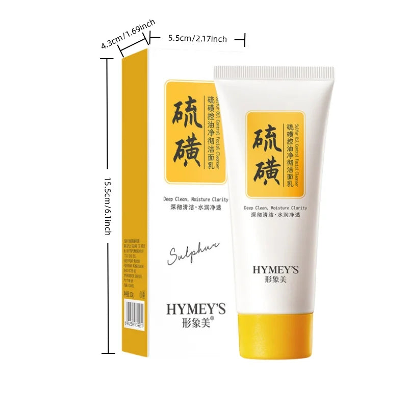 Sulfur Oil Control Facial Cleanser for Clear Skin