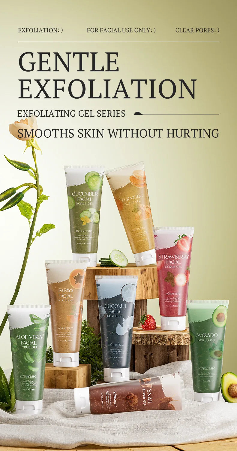 Gentle Exfoliating Facial Scrub Gel for Smooth Radiant Skin