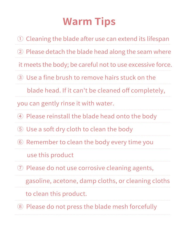 Pain-Free Electric Shaver for Women Body and Facial Hair