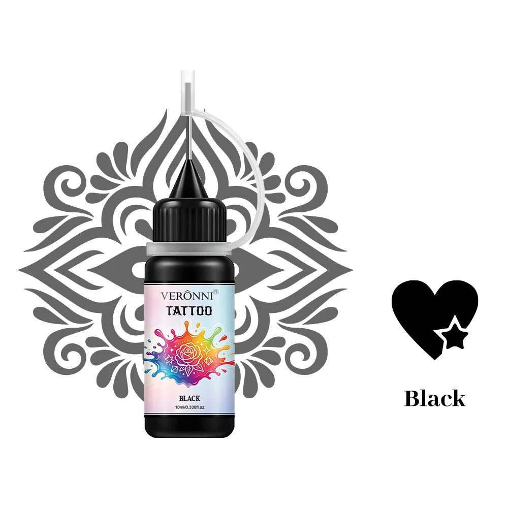 Long-Lasting Temporary Black Henna Tattoo Gel for Body Art - 23