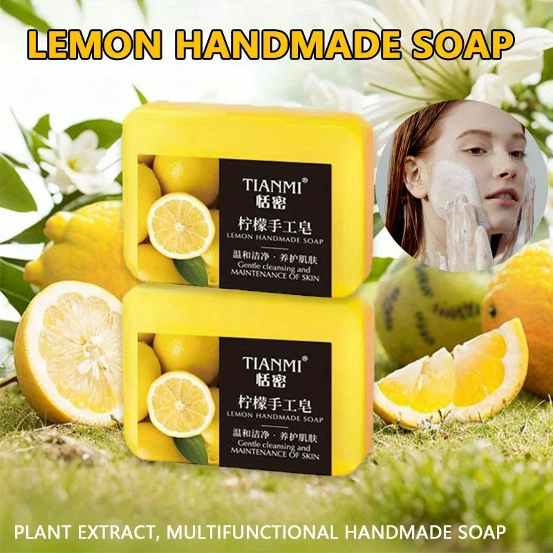 Natural Lemon Handmade Soap for Deep Cleansing and Hydration
