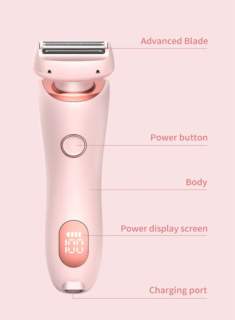 Pain-Free Electric Shaver for Women Body and Facial Hair