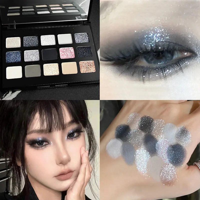 15-Color Smokey Eyeshadow Palette for Dramatic Eye Makeup