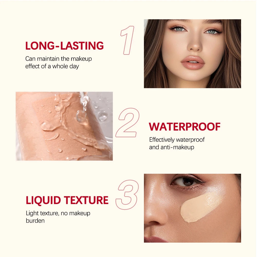 Matte Finish Long-Lasting Liquid Foundation Concealer - 4
