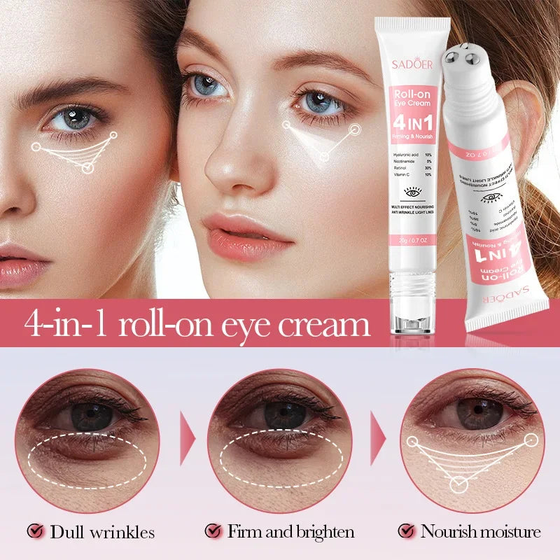 Retinol Anti-Aging Roll-On Eye Cream for Dark Circles