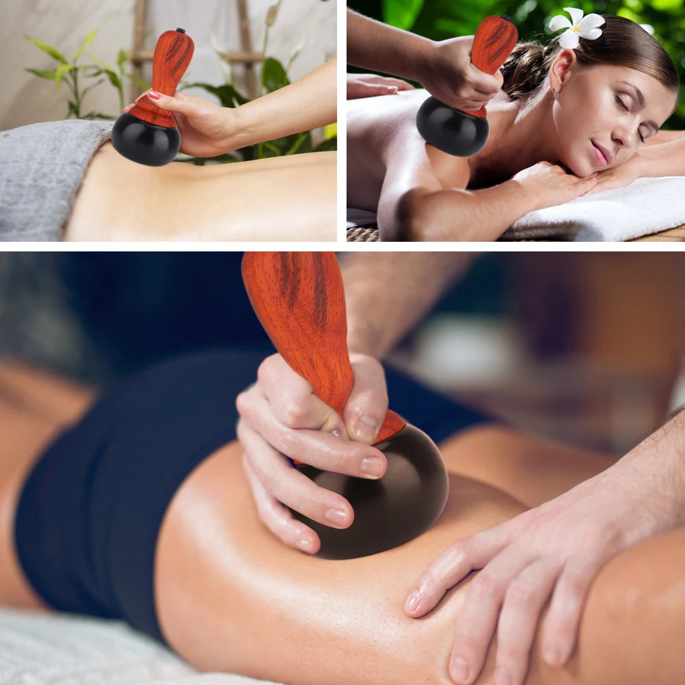 Electric Heated Bian Stone Massage Ball for Full Body Relief